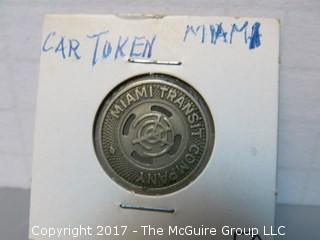 Collection of 48 U.S. Transit Tokens: Trains, Streetcars, City Buses, Underground Trains, Metro and Ferries