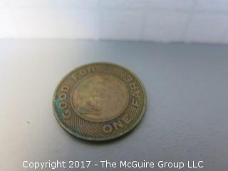 Collection of 48 U.S. Transit Tokens: Trains, Streetcars, City Buses, Underground Trains, Metro and Ferries