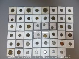 Collection of 48 U.S. Transit Tokens: Trains, Streetcars, City Buses, Underground Trains, Metro and Ferries