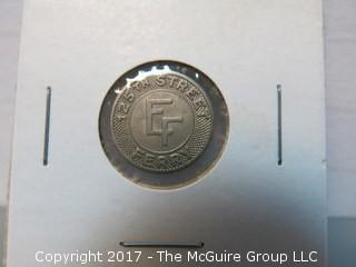 Collection of 48 U.S. Transit Tokens: Trains, Streetcars, City Buses, Underground Trains, Metro and Ferries