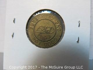 Collection of 48 U.S. Transit Tokens: Trains, Streetcars, City Buses, Underground Trains, Metro and Ferries