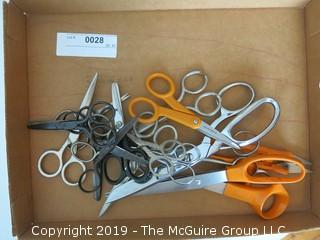 Collection of craft and sewing scissors