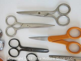 Collection of craft and sewing scissors