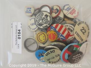 Collection of Political Movement Buttons - all believed to be original