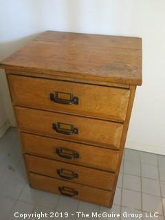 (5) Drawer Wooden Chest;19W x 18D x 29T"