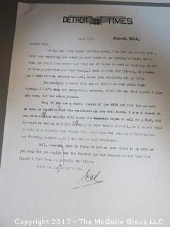 Collection of Correspondence; 1920's - 1980