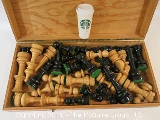 Large chess set - (Starbuck's Cup used for perspective)