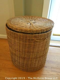 Woven Clothes Hamper; 18 x 20"