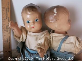 Pair of antique dolls 