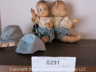 Pair of antique dolls 