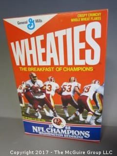 1988 Wheaties Box; unopened: Washington Redskins 