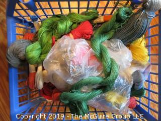 Assorted Skeins of Yarn/Thread 