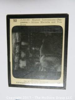 Collection of 50 Magic Lantern Glass Slides from Keystone View Co. 