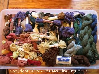 Assorted Skeins of Yarn/Thread 