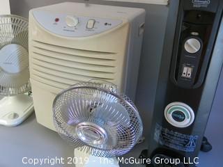 Dehumidifier, Heater and 2 Fans