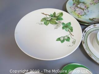 Collection of China including Knowles plates, Royal Rudolstadt, hand painted Nippon and Belleek