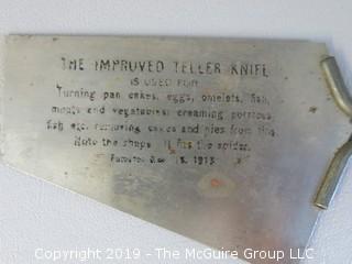 (2) Metal Spatulas including "The Improved Teller Knife"