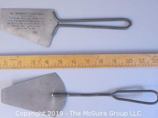 (2) Metal Spatulas including "The Improved Teller Knife"