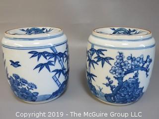 Pair of Chinese covered Ginger Jars