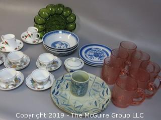 Collection of glass and ceramic serving-ware