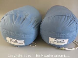 (2) Down filled "Celesta" sleeping bags; pre-owned