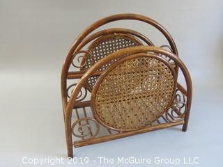 Wicker magazine rack