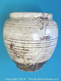 Chinese Shang Dynasty (1766 - 1122 BC) Pottery Vase (this item has been assembled so that bidders can see that it is all there, but needs restoration)