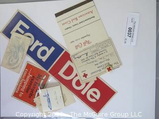 Collection of Ephemera including Air Force II Matchbook