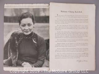 Booklet: "The First Lady of China (The Historic Visit of MME. Kiang Kai-Shek to the United States; 1943 