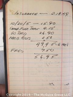 2 pocket sized diaries of Joseph Alsop, noted journalist.  Book 1 details his 1949 Studebaker; Book 2 is a 1947 appointment calendar