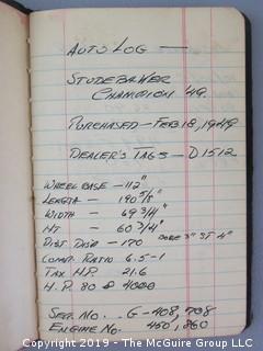 2 pocket sized diaries of Joseph Alsop, noted journalist.  Book 1 details his 1949 Studebaker; Book 2 is a 1947 appointment calendar