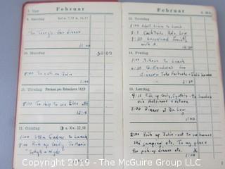 2 pocket sized diaries of Joseph Alsop, noted journalist.  Book 1 details his 1949 Studebaker; Book 2 is a 1947 appointment calendar