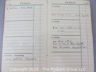 2 pocket sized diaries of Joseph Alsop, noted journalist.  Book 1 details his 1949 Studebaker; Book 2 is a 1947 appointment calendar