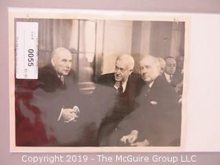 1913 Black and White Photo of J.P. Morgan with Counsel; prior to testifying on Capitol Hill 