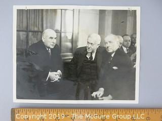 1913 Black and White Photo of J.P. Morgan with Counsel; prior to testifying on Capitol Hill 