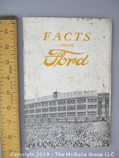 Booklet: "Facts from Ford"; 4th edition; September 1920