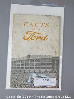 Booklet: "Facts from Ford"; 4th edition; September 1920