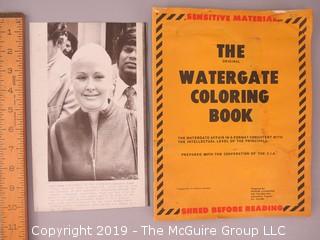 "The Watergate Coloring Book and a press photo of Maureen Kane Dean, May 1973, prior to her husband's testimony before the Senate Watergate Committee.; 