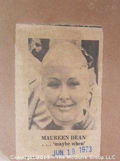 "The Watergate Coloring Book and a press photo of Maureen Kane Dean, May 1973, prior to her husband's testimony before the Senate Watergate Committee.; 