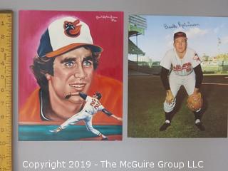 Color Photos of Jim Palmer and Brooks Robinson, both Baltimore Oriole Hall of Famer's