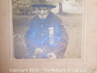 Photo of Victor Quies; age 103; wearing "O.D. Pease, G.A.R. Post No. 64, Watertown, Wis.