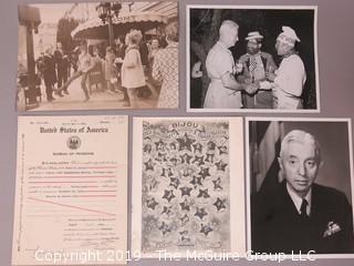 Collection of Washington DC Ephemera, including the Bijou Burlesque Theatre Card and protesters of the United Nations outside the Fairmont Hotel