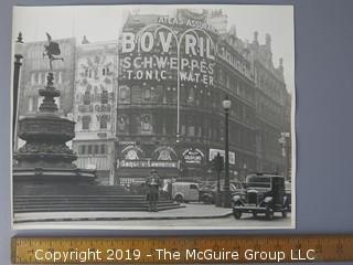 Large Format Black and White Photo of central London in 1930's