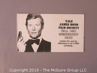 Collection of Ephemera including the Yale James Bond Film Society card