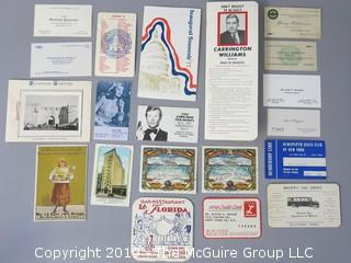 Collection of Ephemera including the Yale James Bond Film Society card