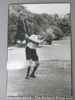 Collection of Large Format B + W Photos; including Mercury Morris playing basketball, golfers consulting the voluminous rule book