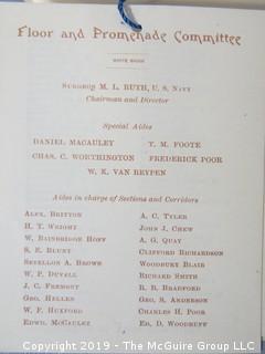 U.S. President Grover Cleveland's Inaugural Ball Program, March 4,1889; New Pension Building, Washington DC