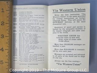 Western Union's Cable Code Pamphlet