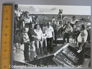 1981 Large Format B + W Photo of Airboat Wedding; Florida Everglades.