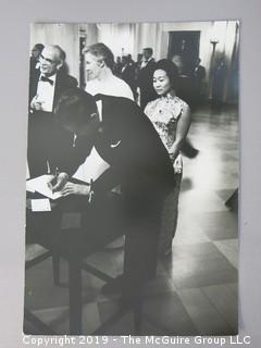 President Kennedy and the First Lady host 49 Nobel Prize Winners at The White House where JFK Quipped: "This is the greatest gathering of knowledge and talent in the White House since Thomas Jefferson dined alone" 